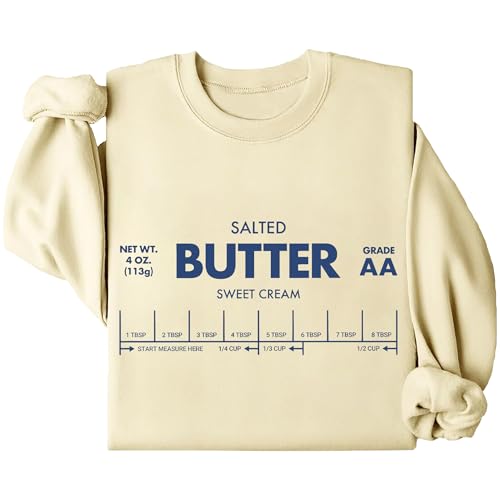 Butter Shirt for Women Salted Butter Sweatshirt Butter Top Apricot