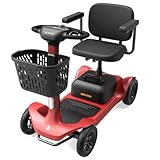 Glashow S1 Mobility Scooter for Adults, 4-Wheel Mobility Scooter - 25 Miles Range, 6 mph, Smart Safety Features, Good Legroom, Rotating Swivel Seat, Headlight, Basket, Charger Included