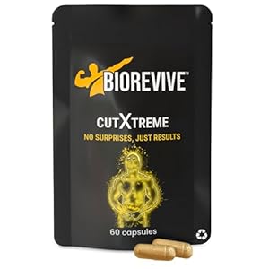 Biorevive Cutxtreme Thermogenic Fat Burner Supplement 780mg Vegan Capsules with L-Carnitine, Green Tea, B Vitamins and Caffeine Energy, Metabolism and Focus Support, Pre Workout for Men and Women