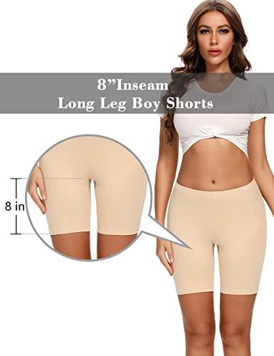 Image of Molasus Womens Cotton Boxer Shorts Underwear Anti Chafing Bike Shorts(Regular & Plus Size)