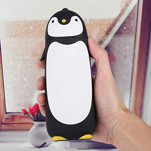 Penguin Flask, 300ML Cute Cartoon Penguin Glass Water Bottle Outdoor Double Layer Traveling Mug Drinking Container for Children Kids - Image 2