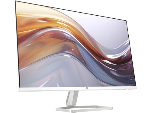 Image of HP 27 inch FHD IPS (1920x1080) Monitor with Speakers Bundle with Docztorm Dock, 100Hz Refresh Rate, Flicker-Free, 2X HDMI, 1x VGA, Ideal for Home & Business, White /Silver (2026 Model)