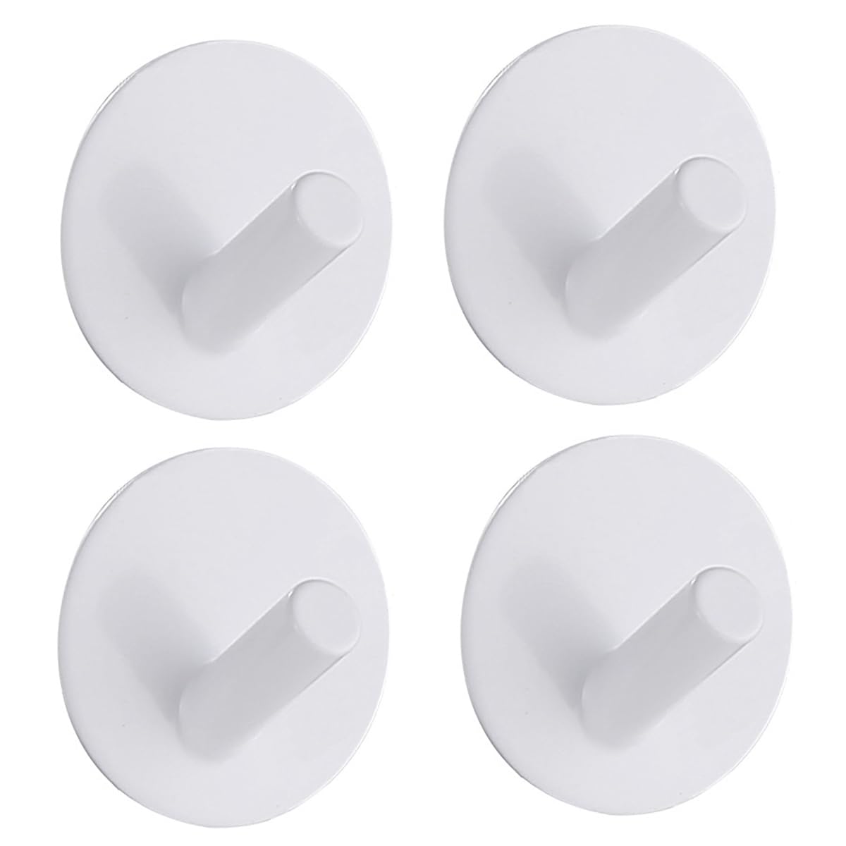 LYLIN Haken Selbstklebende, Selbstklebende Handtuchhaken Handtuchhalter ohne bohren, Wasserfest Edelstahl Wandhaken Bademantelhaken Klebehaken für Bad Toilette Küche (4, Neigung Weiß)