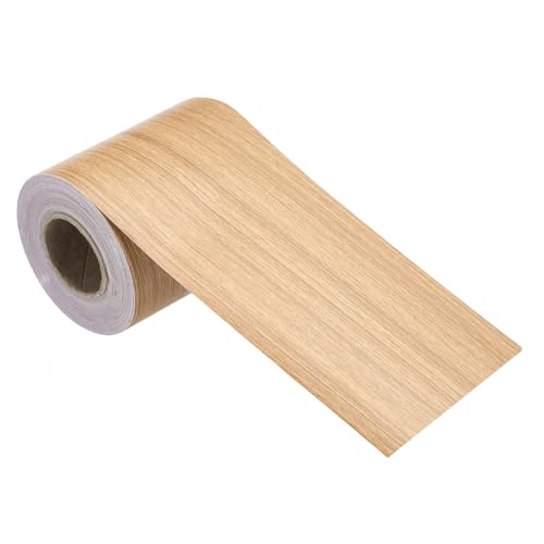 Image of MECCANIXITY Wood Grain Repair Tape, 2 Inch x 33 Feet Self Adhesive Wood Grain Tape Multi-Purpose Wallpaper Border Trim for Furniture Floors Windows Doors Tables Home, Yellow