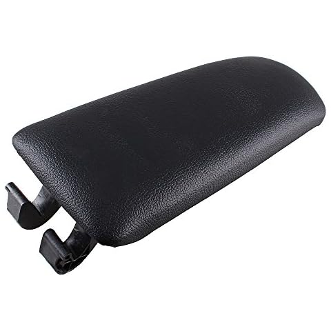 Heart Horse Armrest Arm Rest Center Console Lid Cover Compatible for A4 B6 B7 2001 2002 2003 2004 2005 2006 2007 2008 Leather 8E0864245E (Black) Cover