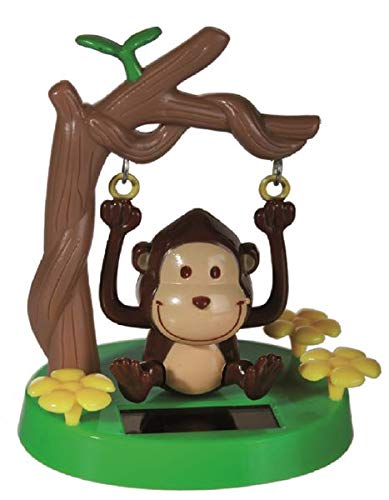Preisvergleich Produktbild Schaukelnder Affe Solarfigur - Solar Figur Wackelfigur Solarzelle