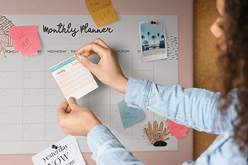 Tableau en liège horizontal 100x70 pour bureau et organisation de projets