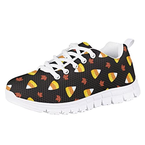 AmzPrint Cute Cartoon Fruit Print Mexican Avocado Shoes for Girls Fashion Lightweight Mesh Upper Lace-Up Flat Sneakers 10.52
