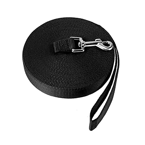 iNeego Schleppleine für Hunde, 10m/15m/20m/30m Nylon Geflochten Führleine rutschfeste und Robuste Laufleine mit Griffpolsterung Übungs- & Trainingsleine Laufleine für Hunde Pet 5 NavoX Schleppleine 30m f¨¹r Hunde, Lange Hundeleine 16ft f¨¹r Hunde Ausbildung Robuste ¨¹bungsleinen f¨¹r Hunde Recall Camping Hof/Schwarz