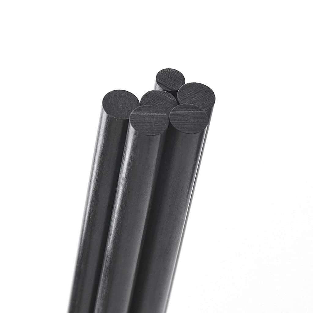 Aste in fibra di carbonio da 2 pezzi da 500 mm, tubo da 1-14 mm, albero fai-da-te leggero ad alta resistenza(10.0mmx500mm)