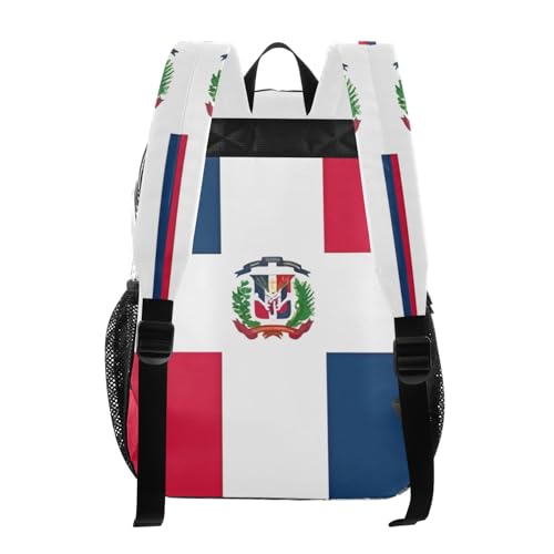 Travel Clear Backpack Floral Girls Backpack Kids Boys Approved Plastic Bag Large Dominican Republic Flag3