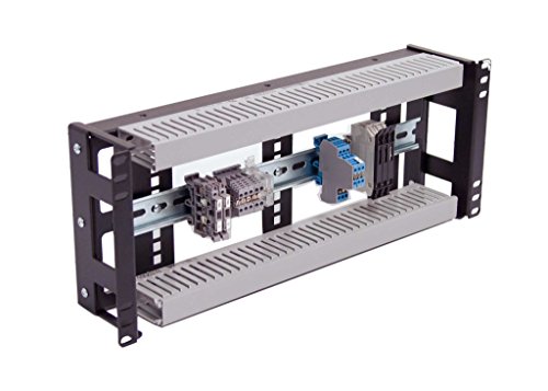 IRP1043D Rackmount 4U Low Profile Din Rail Panel 3.78 inch Depth for Industrial Standard 19 inch 2 Post or 4 Post Rack Cabinet.