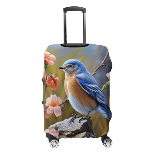 Eastern Bluebird Luggage Cover Personalization Suitcase Covers Protector Elastic Washable Baggage Cover Anti-Scratch For Traveling, Aircraft Consignment XL4
