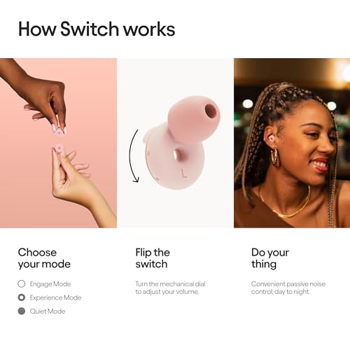 Loop Switch Earplugs – Multi-Mode Noise-Reducing Earplugs | Adjustable Passive Hearing Protection for Focus, Travel, Concerts, Socializing, Sports Events & Noise Sensitivity | Reusable Ear Protection - Image 4