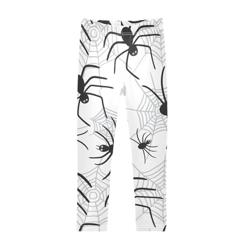 Spiderweb Girls Leggings,Workout Leggings for Girls Toddler Athletic Legging Size for 3-10T
