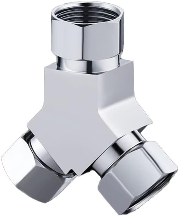G1/2" Diverter Valve Brass, 3 Way Y Shape/Square Adapter Universal Hand Shower System Component Replacement Part Tap Diverter