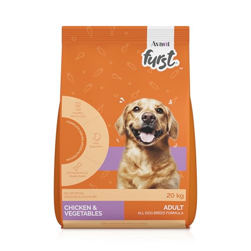 Image of Avant Furst Adult Dry Dog Food Chicken & Vegetable, Dog Food Adult with Real Chicken Protein & Vegetables, Dog Dry Food for Daily Nutrition, No Artificial Additives, 20kg