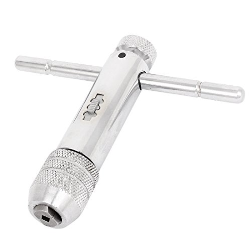 Uxcell Adjustable Ratchet Tap Wrench T-Handle, M5-M12 / 4Mm-13Mm Capacity, Tap Reamer Tapping Ratcheting Wrench, 120Mm (4.7-Inch) Body Length #TOP13