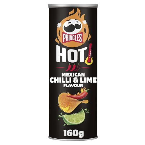 Pringles Hot Chili Lime | Aperitivo salado Picante Sabor Chile y Lima | Tubo | 160g