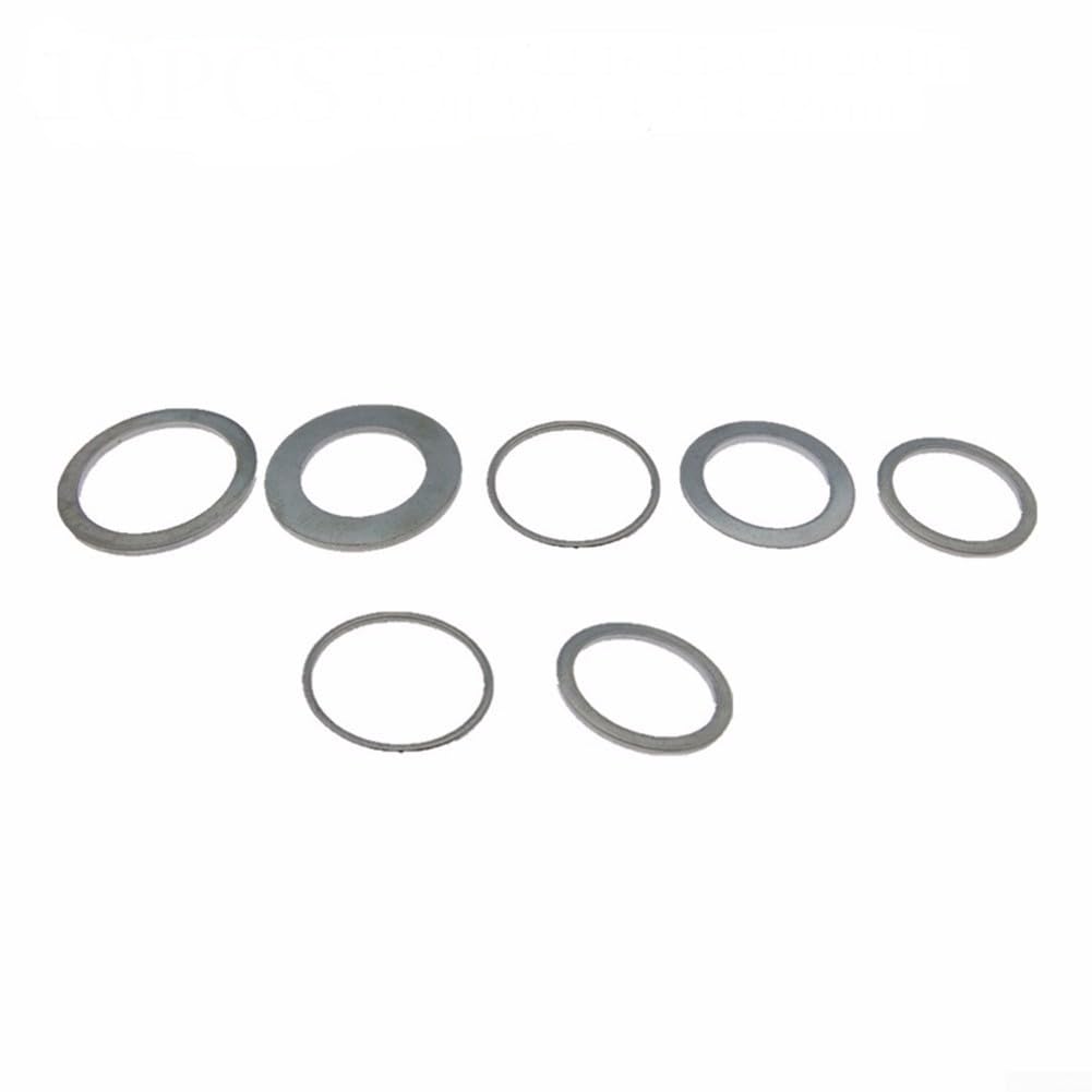 10Pcs Saw Reduction Washers Set, Iron Inner Hole Adapters For Angle Grinder & Rotary Tools, Converts 25.4/22/20mm To 16Mm(25.4-22)