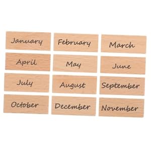 Gririw Drewniany Zestaw Stempli Miesięcznych