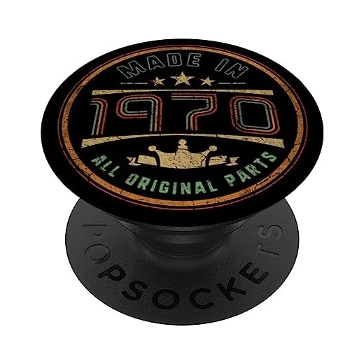Retro vintage hecho en 1970, cumpleaños: 53 años, años 80 y 70 PopSockets PopGrip Intercambiable