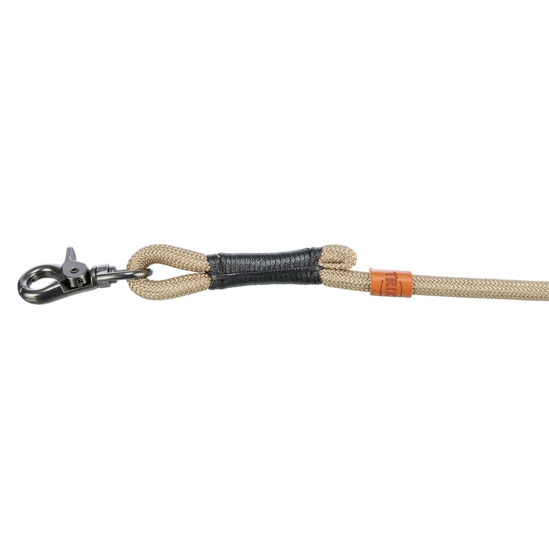 TRIXIE BE Nordic Dog Lead S-M, 1.00 m Diameter 8 mm in Sand/Black, Environmentally Friendly Dog Lead with Nordic Charm - Image 2