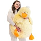 Jrystar 43' Giant Duck Stuffed Animals, Large Stuffed Duck Plush Toys, Big Plush Stuffed Animal, Soft Jumbo Stuffed Animals Gifts for Kids Adults on Birthday Children's Day Christmas or Any Festivals
