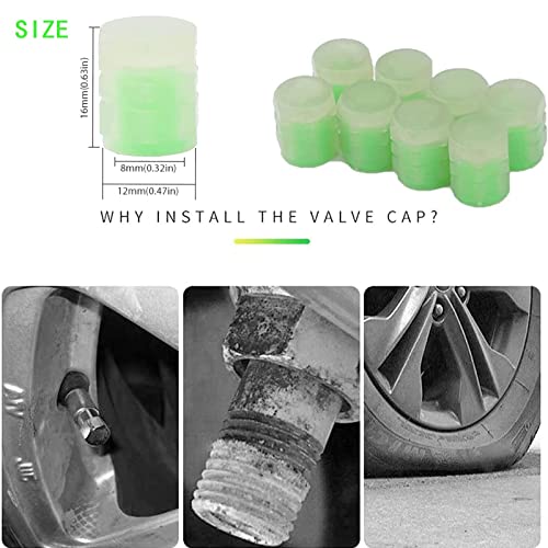 Universal Fluorescent Car Tire Valve Caps, Fashion...