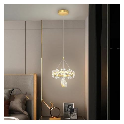 Lustre moderne minimaliste tête unique cristal chambre coucher