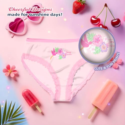 Image of Tommy Bahama Girls Cotton Brief Underwear 5-Pack, Tagless Cotton Panties Multipack for Kids and Toddlers