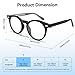 Dollger Blue Light Glasses for Women Photochromic Sunglasses Retro Round TR90 Black Frame Computer Bluelight Glasses Men
