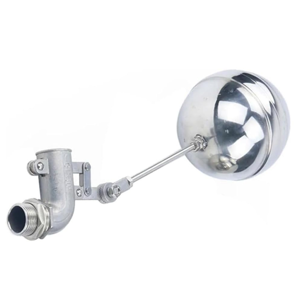 HYQOUKLR Water Tank Ball Valve, 304 Stainless Steel Adjustable Float Valve Elbow Multiple Sizes For Water Tank Cistern(3/4inch)