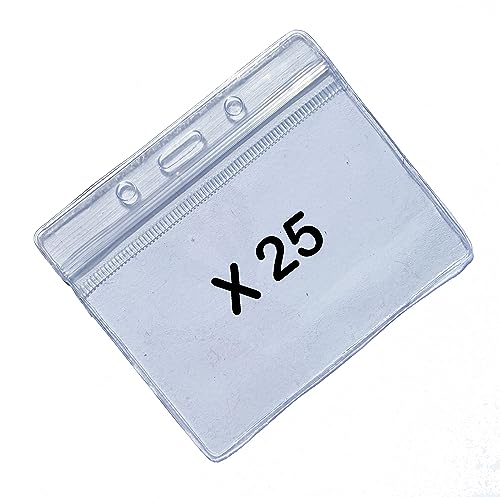 Quantum Leap Grip Seal Insert Size 60 x 90mm Clear ID Badge Card Holders Plastic Pocket Pouches (ID x 25)