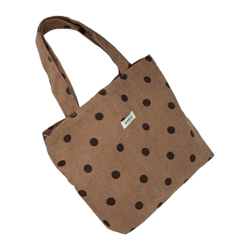PciDinFo Corduroy Bolso Mini Bolso de Mano Bolsa de Picnic con Mango Ergonomico Y Capacidad Espaciosa Adecuado para Oficina Picnic Trabajo, MarrÓn, universal