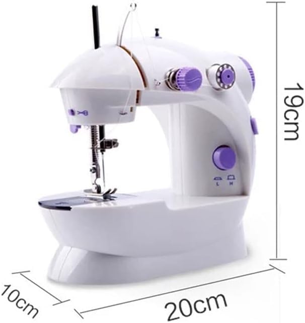 Naaimachine 2-snelheden dubbele draad draagbare elektrische huishoudelijke multifunctionele naaimachine met licht - Image 3