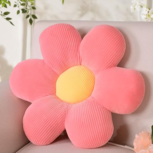 Yhoelata Cojin Flor Rosa, Cojín de Suelo Estético para Habitación, Cojines Sofa, Cojines Cama Decoración de Dormitorio, Decoración de Habitación Infantil, 38 cm