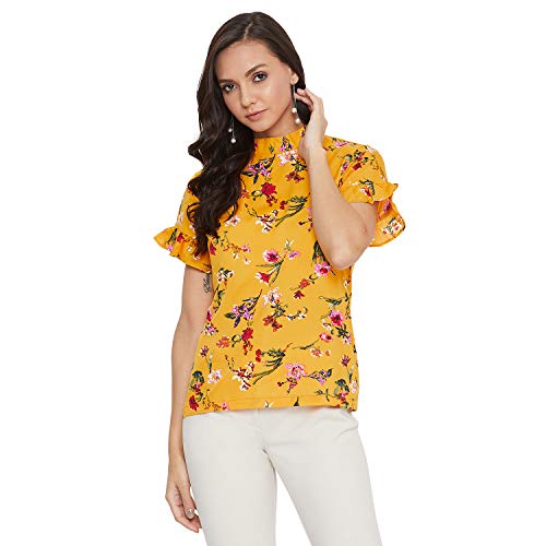 Image of STALK-Pretty in Floral Mustard Top