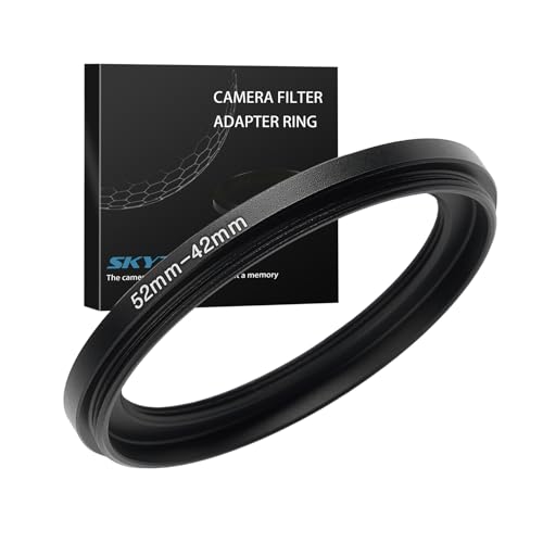 52mm to 42mm Step Down Ring Filter Adapter Metal Ring Step Down Rings Adapter Filter Compatible with All 42mm UV,CPL,ND,Lens Hood,Threaded Lens ect (52mm to 42mm)