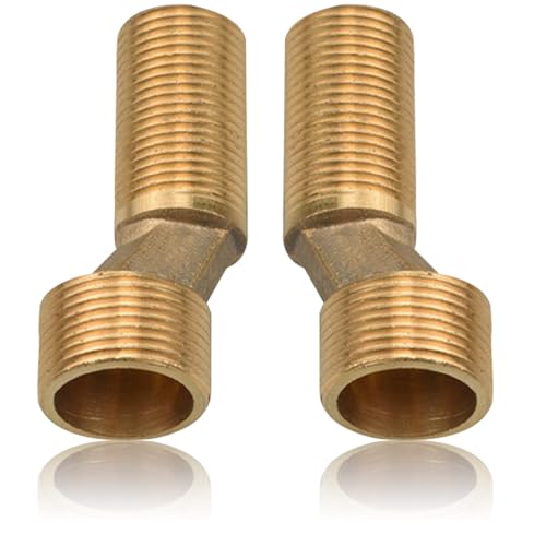 Lot de 2 adaptateurs S pour robinet de douche, filetage extérieur 3/4