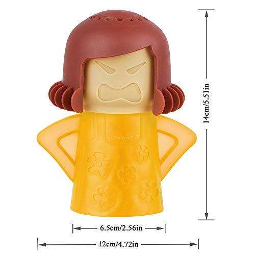 Image of Angry Mom Microwave Cleaner - Angry Mom Mad Creay Mama Microwave Oven Cleaner High Temperature Steam Cleaning Equipment Tool Easily Crud Steam Cleans Add Vinegar and Water for Kitchen (Yellow)