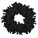Kenz Laurenz 100 Hair Ties No Crease Ribbon Elastics Ouchless Ponytail Holders Hair Bands (100 Hair Ties-Black)
