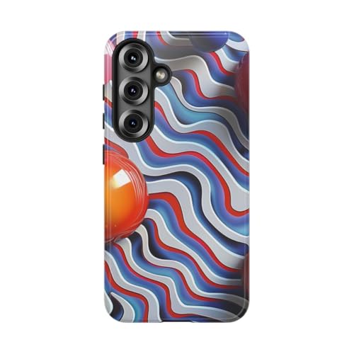 Coque Samsung S25 rigide et brillante au design de sphères premium