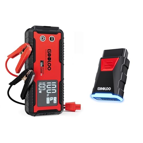 GOOLOO 6000A Jump Starter GT6000 & GOOLOO DEEPSCAN DS200 OBD2 Scanner Diagnostic Tool - Detailed View