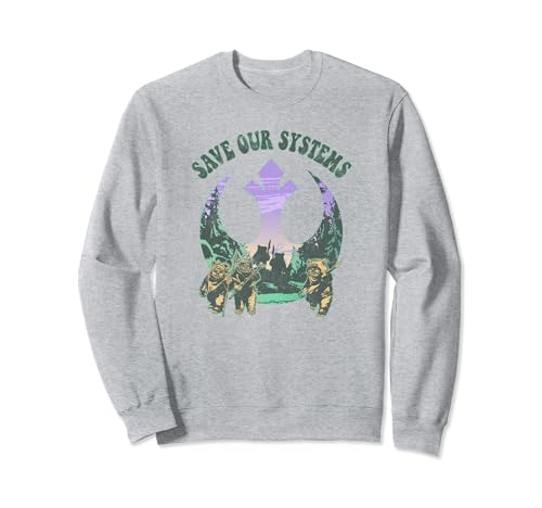 Sweatshirt Star Wars Earth Day Ewoks en coton bio pour fan de pop culture