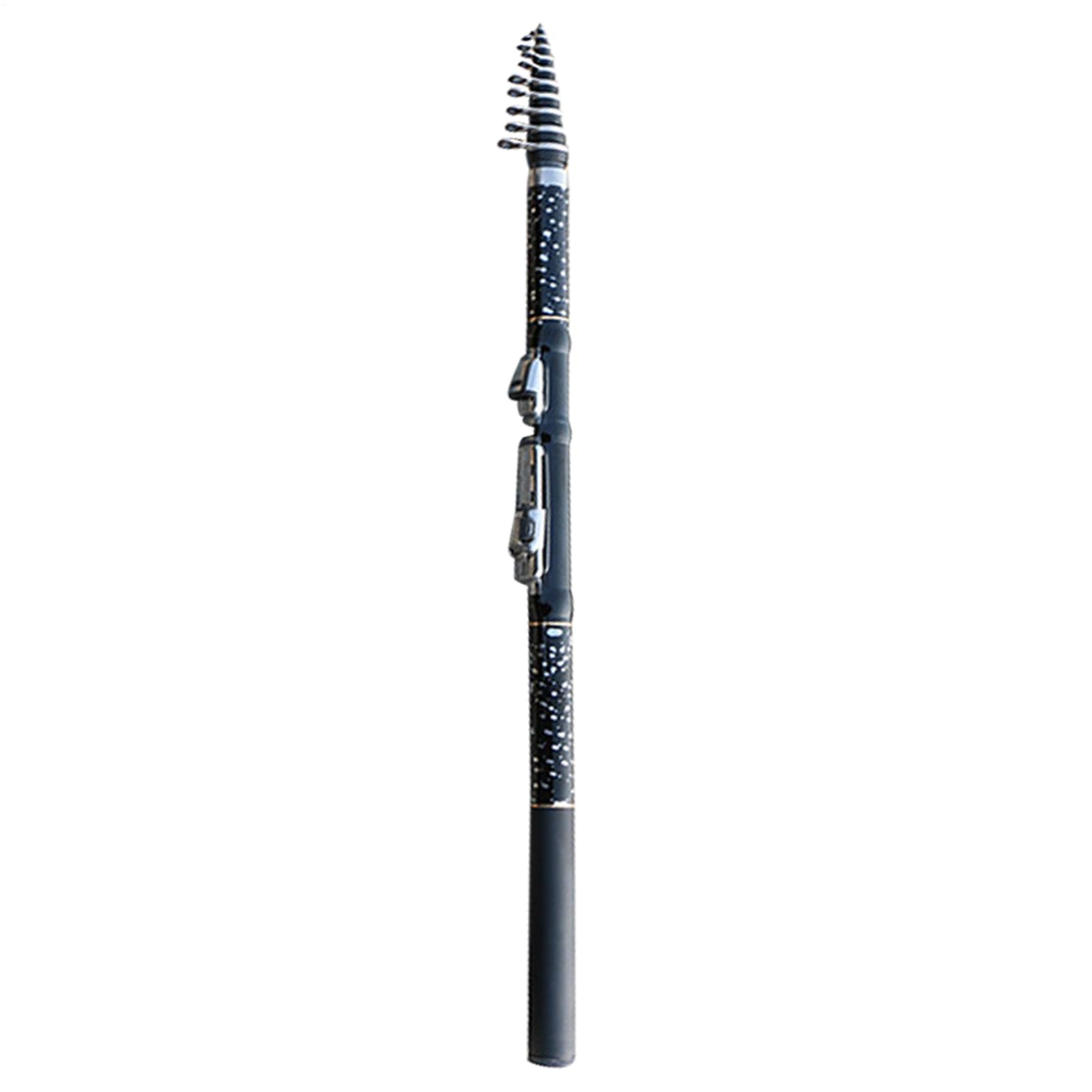 Caña de pescar de fibra de carbono con carrete giratorio compacto para trucha 8