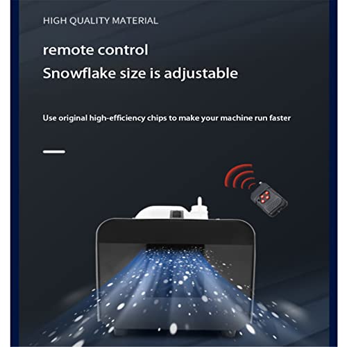 Máquina de nieve de 1500 W, con control remoto por cable y sin cables, para interiores y exteriores (1 unidad) miniatura 3
