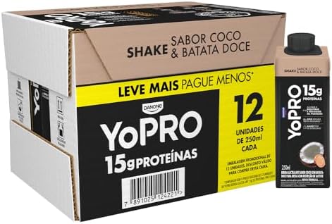 YoPRO Bebida Láctea UHT Coco com Batata-Doce 15g de proteínas 250...