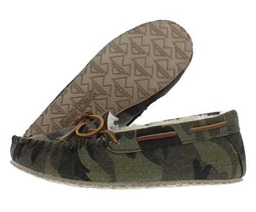 Image of Minnetonka Comfy Moc Green Camo Print 9 M