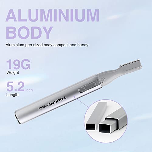 Touchbeauty Eyebrow Trimmer: Facial Hair Removal For Women - 2 In 1 Eyebrow Razor And Hair Remover - Painless Epilator For Eyebrow, Lips, Body #TOP3